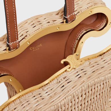 celine wicker triomphe|MINAUDIÈRE TRIOMPHE IN WICKER AND NATURAL .